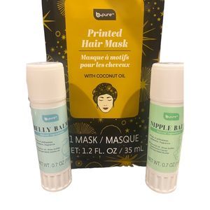 B-pure set for new moms - hair mask, nipple balm, belly balm